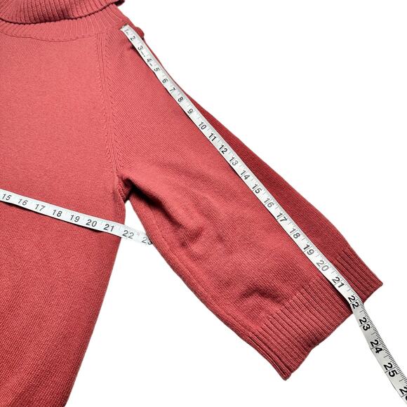 Soft Surroundings | Women | Rust Wool Blend Button Up Turtleneck Sweater | Large - Picture 5 of 8